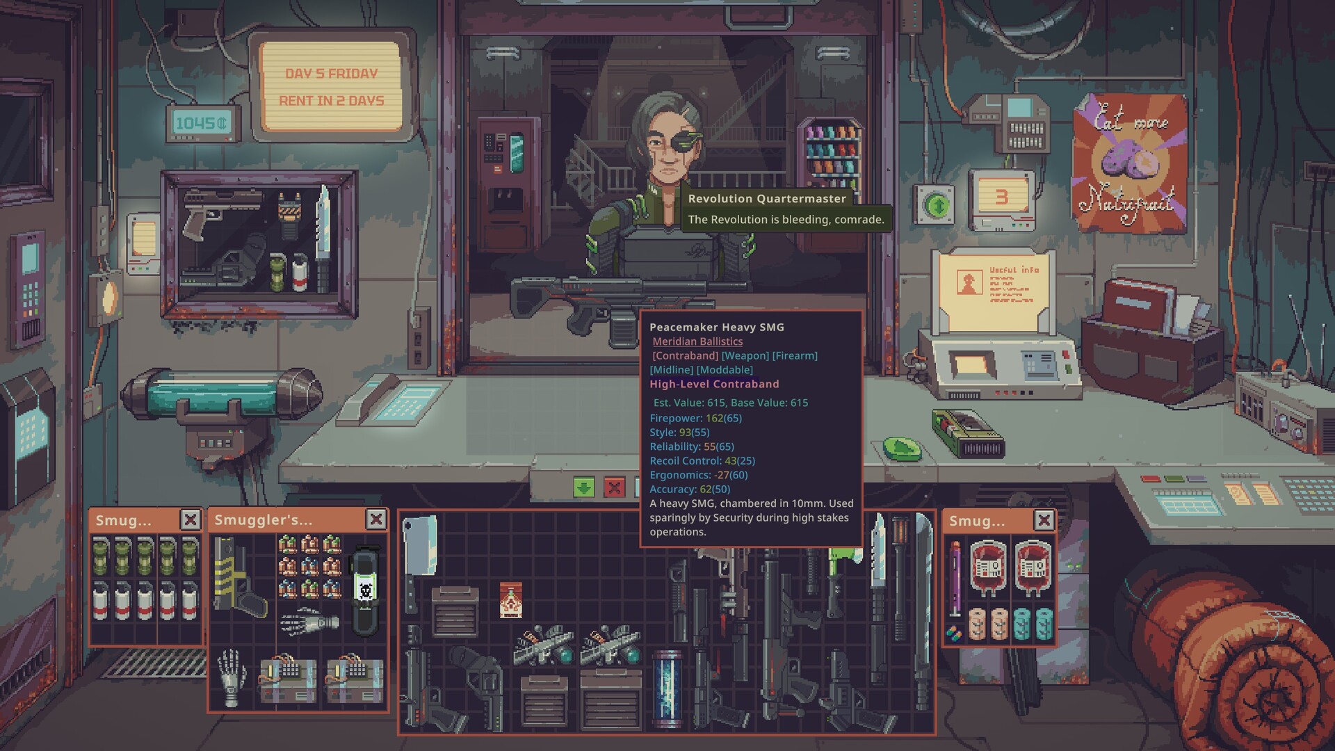 Contraband inspection scene in Probably Stolen